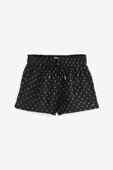 Black polka dot shorts online