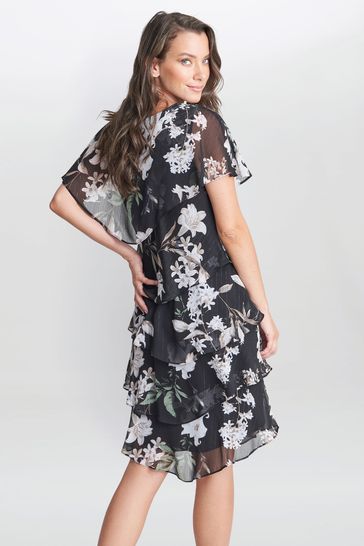 Gina bacconi floral outlet dress