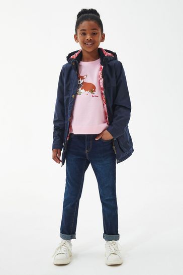 Buy Barbour Navy Girls Cassley Wax Hooded Jacket from Next Australia