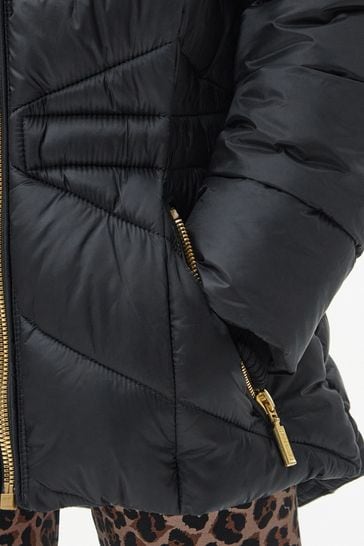 Barbour International Girls Island Hooded Quilted Jacket