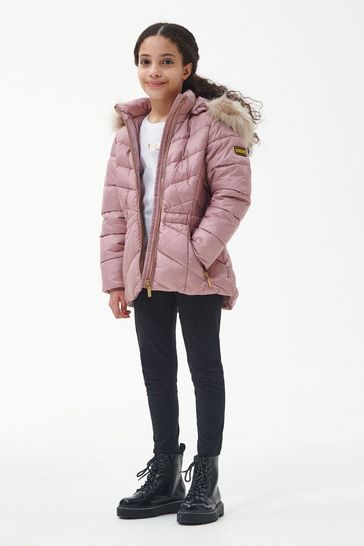 Ladies pink discount quilted barbour jacket