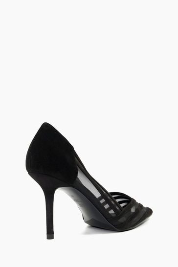 Buy Dune London Black Axis Suede Mesh Panelled Court Shoes from Next Luxembourg