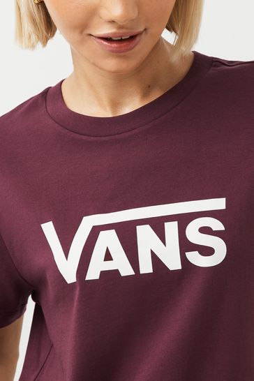 Vans t shirt women's burgundy top