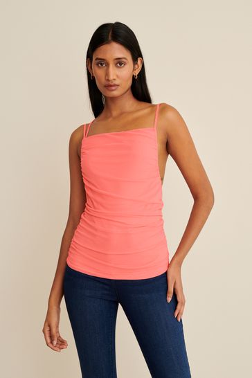 Coral cami shop top