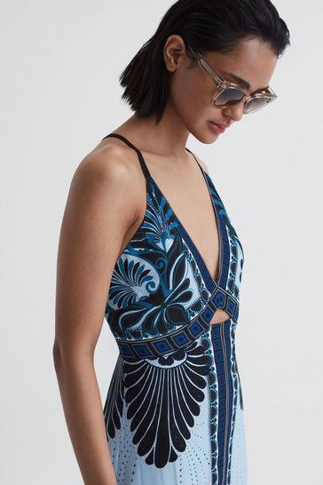 【海外限定】REISSドレス☆Delia Jersey Maxi Dress, Blue Buy Reiss Blue Delia Jersey Maxi Dress from Next USA