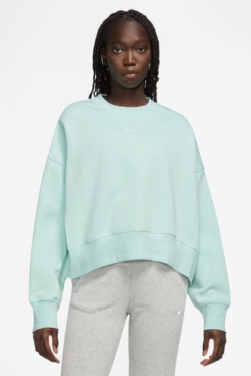 Mint Green Mini Swoosh Oversized Sweatshirt