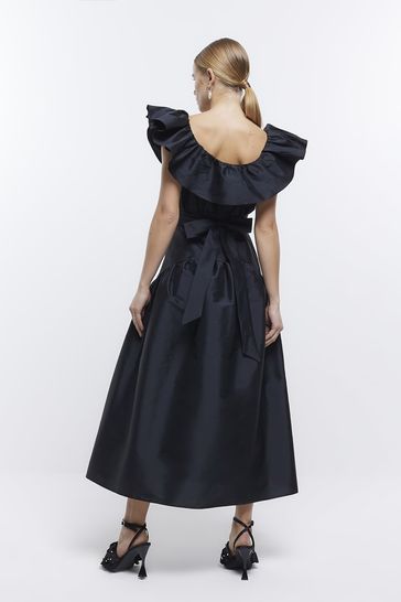 River island frill detail midi dress on sale