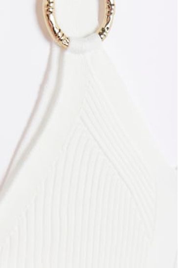 River island white vest discount