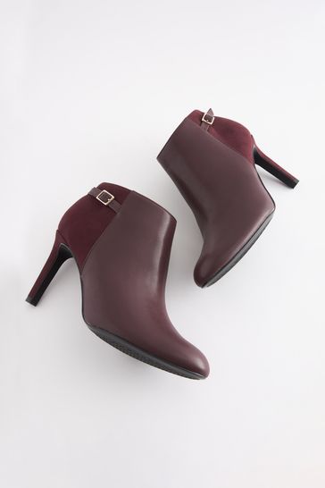 Buy Burgundy Red Forever Comfort Round Toe Shoe Boots from Next