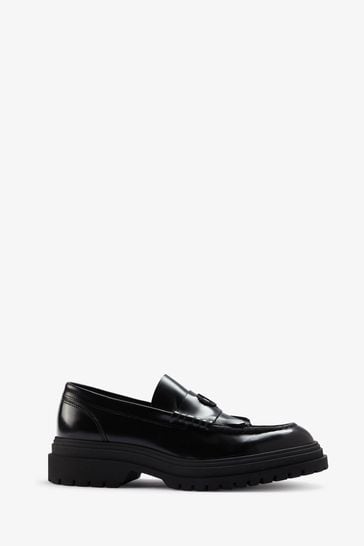 Fred Perry Black Loafer Shoes