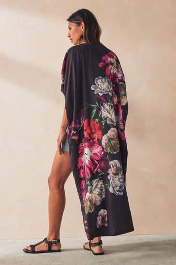 Maxi black kimono cheap
