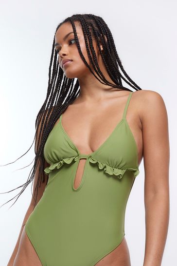 River island green swimsuit discount