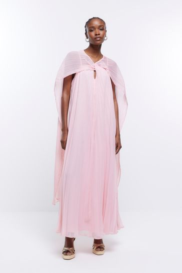 Pink online cape gown
