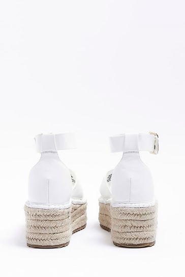 River island white platform 2024 sandals