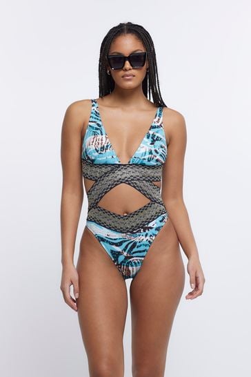 River island plunge swimsuit 2025
