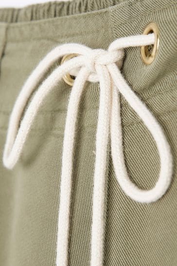Drawstring khaki shorts clearance