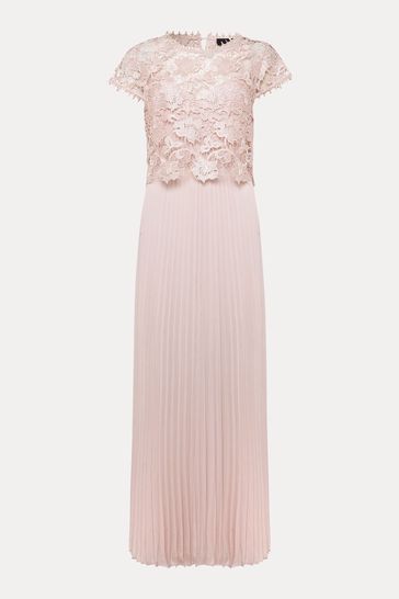 Elisabetta lace pleated dress new arrivals