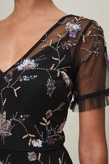 Phase eight shop black floral dress