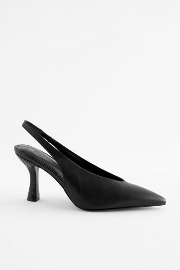Black sling back shop shoes