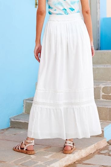 All white flowy skirt discount