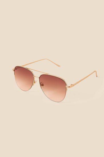 Half aviator deals sunglasses