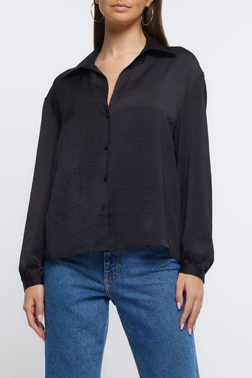 Black shirt store womens river island