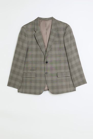 River island check clearance blazer