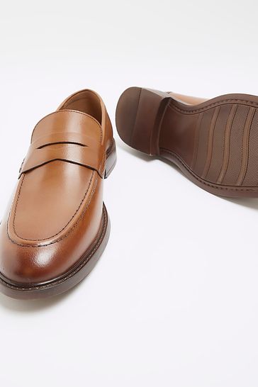 River island new arrivals leather loafers