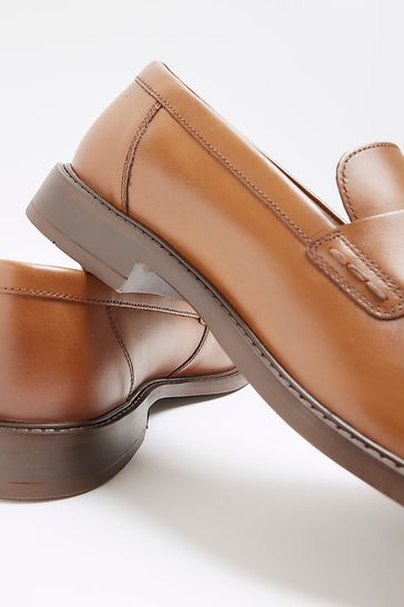 River island clearance tan loafers