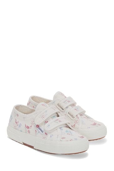 Buy Superga Printed Flowers Strap Canvas White Trainers from Next Denmark