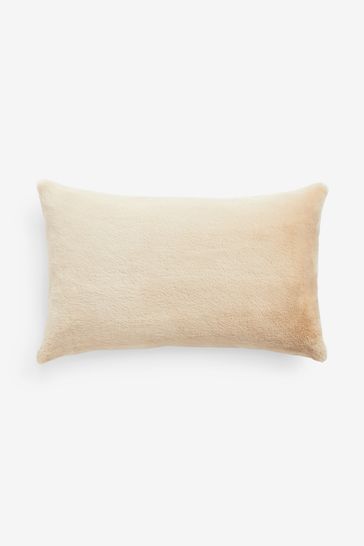 Faux fur lumbar pillow hot sale