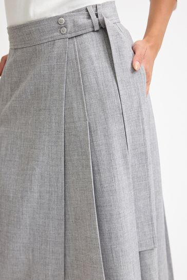 Wrap midi skirt grey hot sale