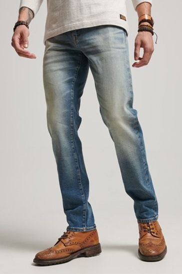 Superdry Dark Blue Cotton Merchant Slim Jeans