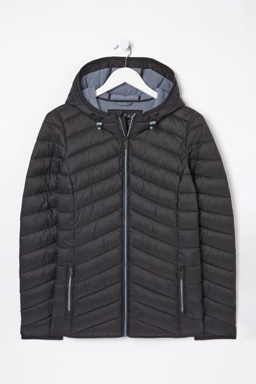FatFace Black Ruby Lightweight Puffer Jacket