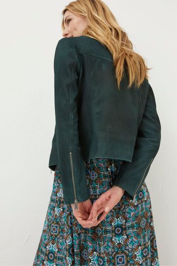 Buy Fat Face Suzie Suede Biker Jacket from Next USA