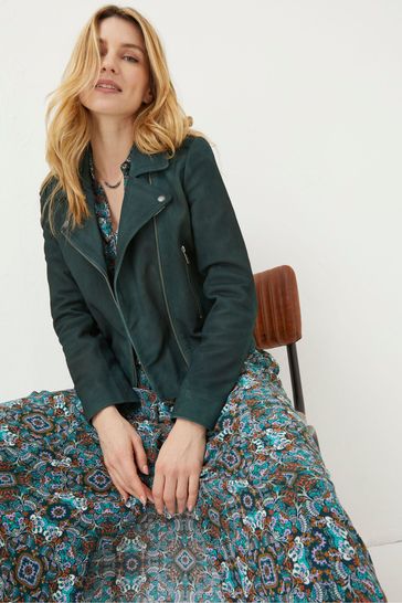 Buy Fat Face Suzie Suede Biker Jacket from Next USA