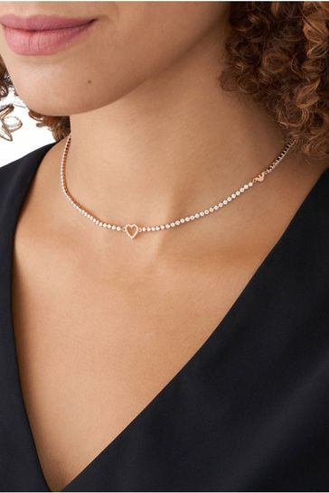 Buy Emporio Armani Ladies Pink Jewellery Necklace from Next Ireland