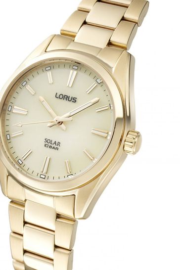 Lorus Ladies Gold Tone Solar Watch