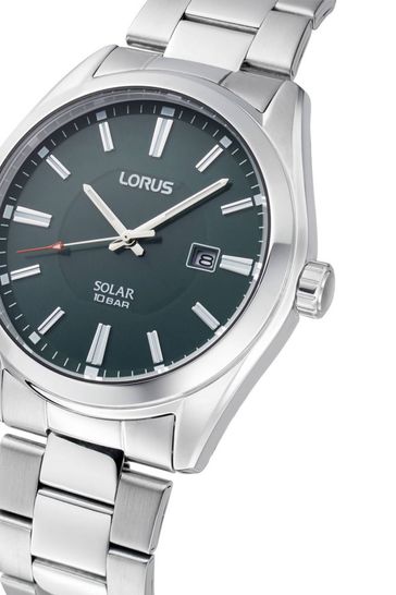 Lorus Gents Silver Tone Solar Watch