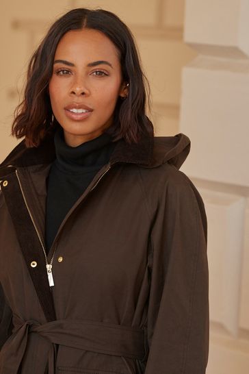 Buy Chocolate Brown Long Waxed Effect Jacket from Next Luxembourg