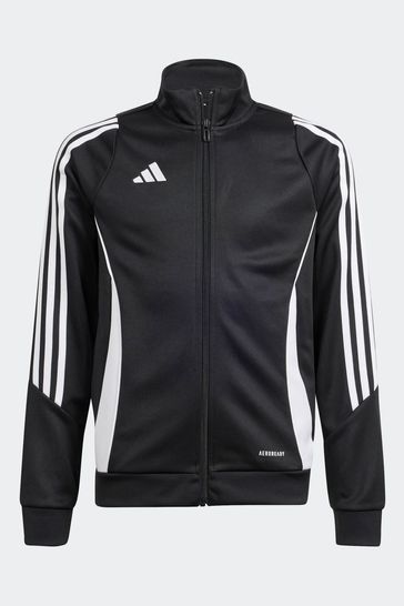 Adidas jacket black white discount