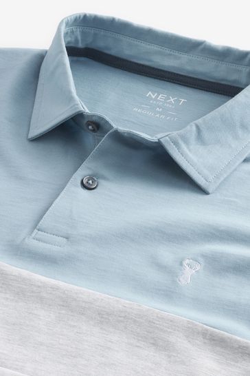 Blue polo white collar clearance