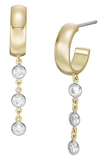 Fossil Jewellery Ladies Gold Tone Earrings