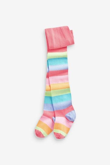 Multicolour Cotton Rich Rainbow Stripe Tights