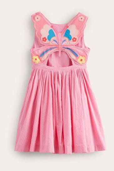 Boden Pink Butterfly Back Dress