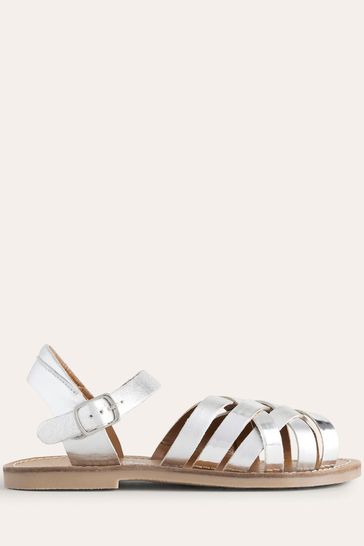 Buy Boden Silver Strappy Sandals from Next Singapore