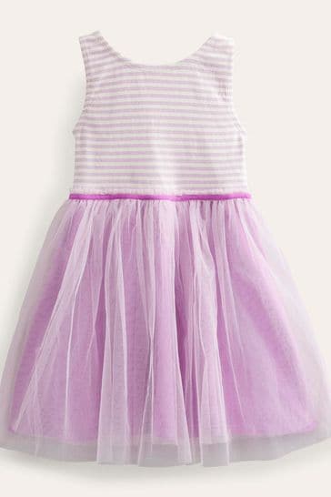 Boden Purple Tulle Jersey Dress