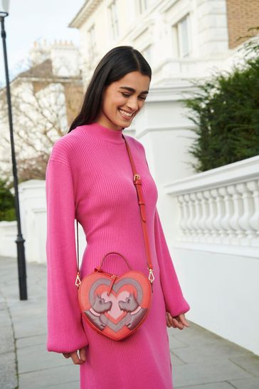 Radley London Small Red Valentines Zip Top Cross-Body Bag