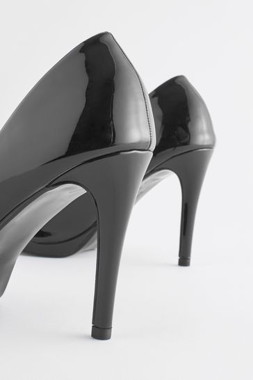 Buy Black Regular Wide Fit Forever Comfort Platform Court Shoes