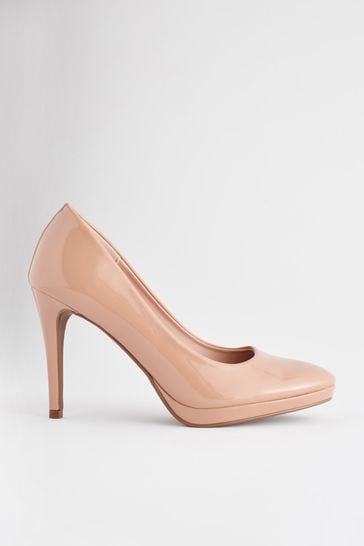 Nude platform sale court shoes